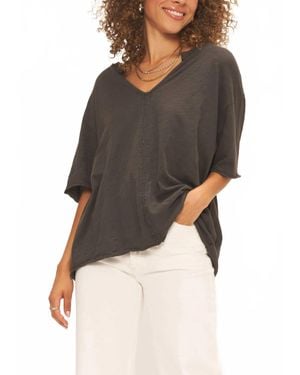 Project Social T Georgia Notch Neck Slub Tee - Black