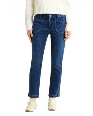 PAIGE Maysilie Straight Ankle Jean - Blue