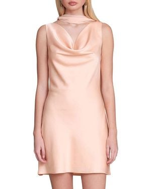 Avec Les Filles Cowl Neck Mini Dress - Pink
