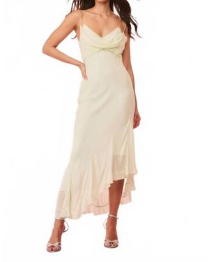 LoveShackFancy Chesley Chiffon Slip Dress - Natural
