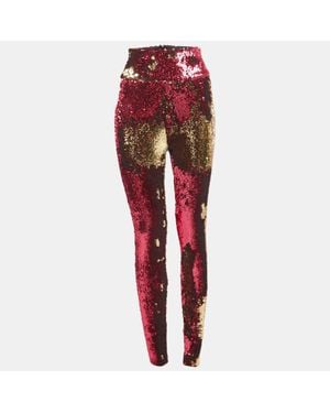 Alexandre Vauthier Fuchsia Sequin Pants - Red