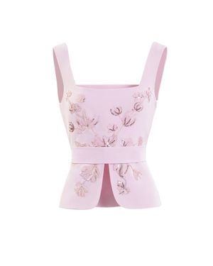 Saiid Kobeisy Embroidered Top - Pink
