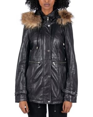 TruClothing Removable Hood With Parka Coat - Black
