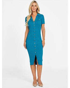 Guess Anette Midi Sweater Dress - Blue
