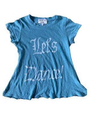 Wildfox Girls Let's Dance Print T-Shirt - Blue