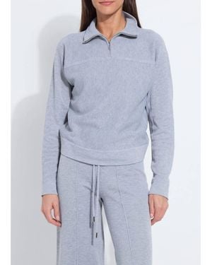 Lyssé Viola Knit Lounge Sweatshirt - Blue