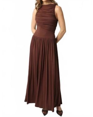 Olivaceous Leni Maxi Dress - Brown