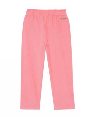 Bonton Kid's Velvet Duck Pants - Pink