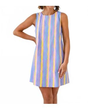 Sugarlips Dillary Striped Shift Mini Dress - Blue