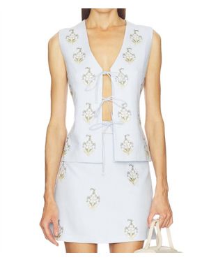 Rosewater House Sarv Embroidered Vest - White