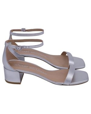 Stuart Weitzman Nudist Block Sandals - Gray