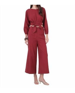 Aylaya Brussels Pant - Red