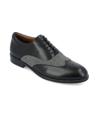 Thomas & Vine Savage Embossed Wingtip Derby in Black for Men  display picture 3
