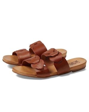 Miz Mooz Aphrodite Sandals Brandy Leather Slip On Slide Htat1762 - Brown