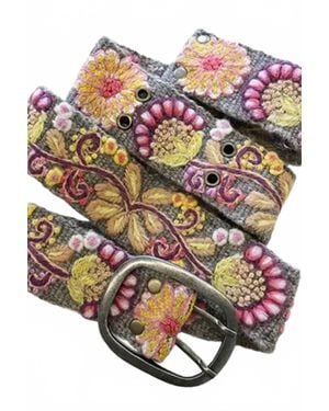 Jenny Krauss Embroidered Belt - Pink
