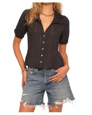 Heartloom Alpine Short Sleeve Blouse - Black