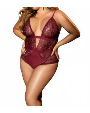MAPALE Sofia Floral Bodysuit - Red
