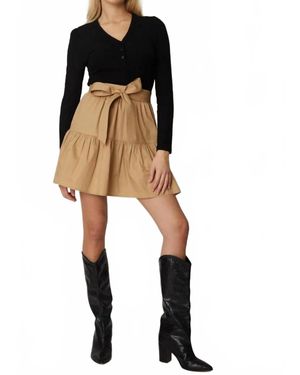 JS71 Margot Two Tone Mini Dress - Black