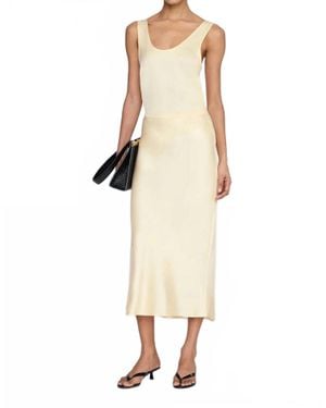 Anine Bing Bar Silk Skirt - Natural
