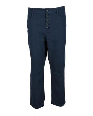 1 One Cropped Straight-Leg Pants - Blue
