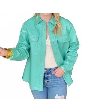 FRNCH Luna Button Down Jacket - Green