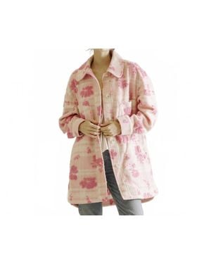 Storia Jackie 3D Floral Sherpa Jacket - Multicolor