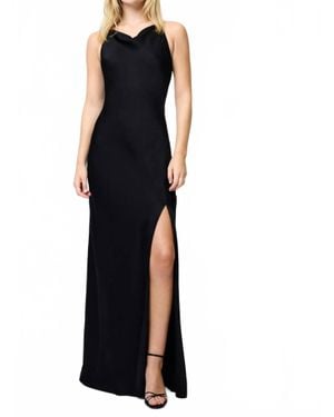French Connection Ennis Satin Cowl Neck Maxi Dress - Blue