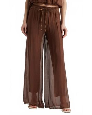 DELUC Strada Wide Leg Pants - Brown
