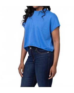 White + Warren Organic Cotton Blend Easy Top - Blue