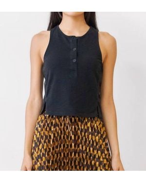 Nation Ltd Bree Button Front Tank Top - Blue
