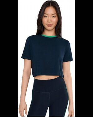 Splits59 Djuna Crop Ringer Top - Blue