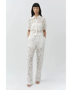 Jonathan Simkhai Braylen Cotton Lace Pant - White