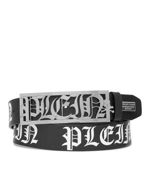 Philipp Plein Leather Belt Tm - Black