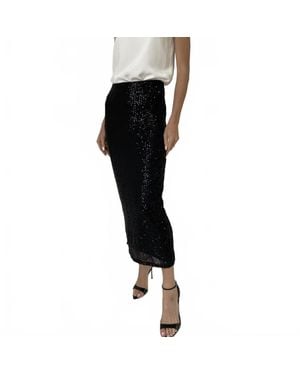 Six Fifty Joy Pencil Sequin Skirt - Black