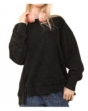 New In Stitch Knit Sweatshirt - Black