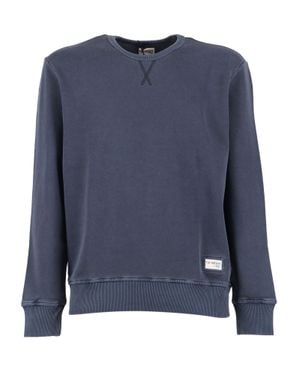 Fay Archive Long Sleeve Cotton Sweatshirt - Blue