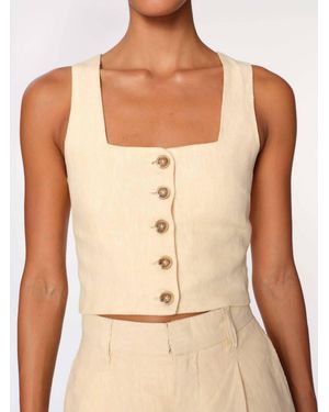 DL1961 Lizzie Top Cropped Wheat Linen - Natural