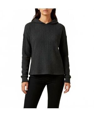 Mod-o-doc Long Sleeve Cropped Hoodie - Black