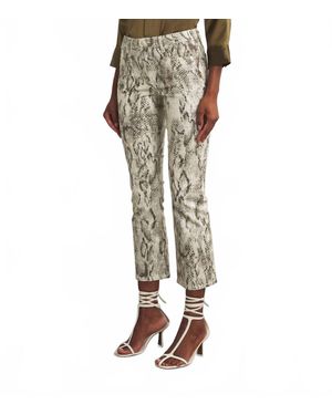 L'Agence Tati High Rise Crop Micro Boot Pants - Metallic