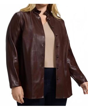 Foxcroft Carolina Shirt Jacket - Brown