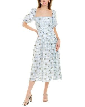 7021 Floral Dress - Blue