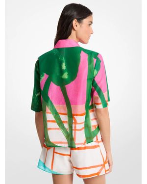 Michael Kors X Christina Zimpel Cotton Lawn Shirt - Green