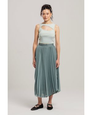 Pcfg Free Heaven Pleated Skirt - Blue