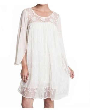 Umgee Lace Baby Doll Tunic Dress - White