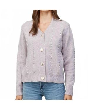 Fate Jewel Button Down Cardigan - Gray