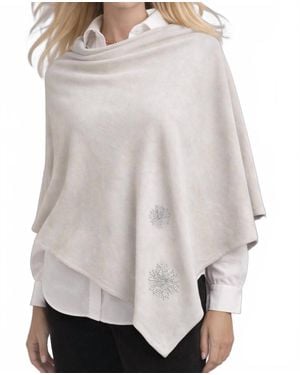J'Envie/Eli Seville Beaded Poncho - Gray