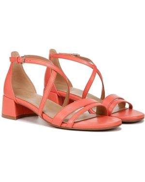 Naturalizer June I9937L2800 Sandal Apricot Blush Ankle Strap Rhs4008 - Red