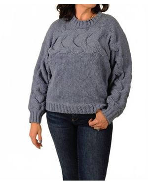 Mystree Waves Of Warmth Long Sleeve Sweater - Gray