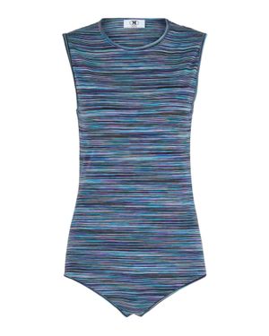 Missoni Striped Sleeveless Bodysuit - Blue