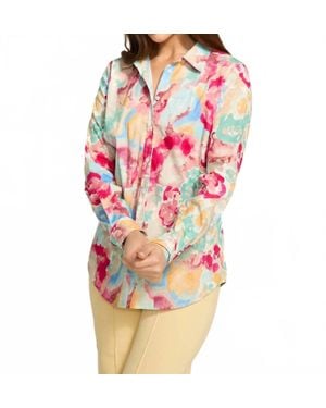 Fdj Gracie Grand Floral Printed Classic Shirt - Multicolor
